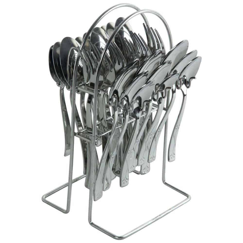 24 Pcs Stainless Steel Cutlery Set With Holder Supersavings