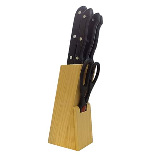 6 Pcs Knife Set With Holder Supersavings