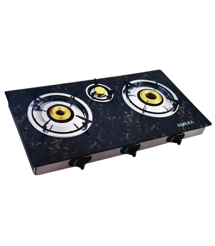 Amilex 3 Burner Glass Top Gas Cooker 02189 Supersavings
