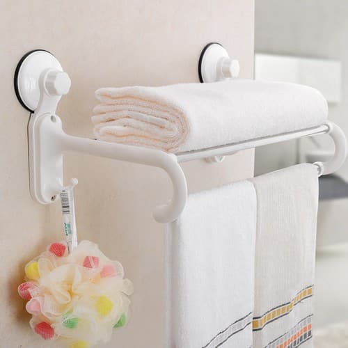 Bath Towel Rack With Magic Suction Cup - Supersavings