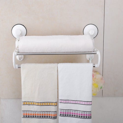 Bath Towel Rack With Magic Suction Cup - Supersavings