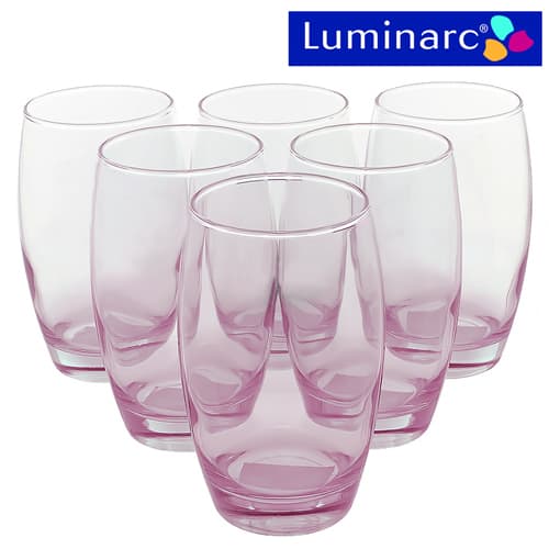 Luminarc Salto Pink 6 Pcs Glass Set Supersavings 2683