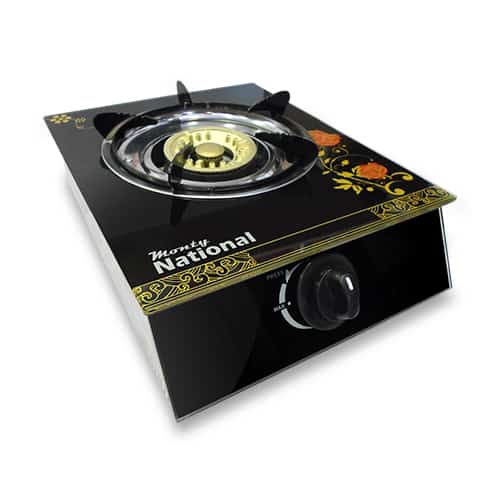 Monty National Glass Top Single Burner Gas Cooker Supersavings