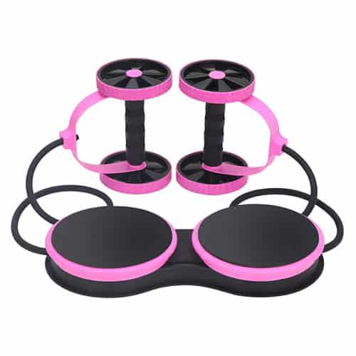 CAITS Ab Roller Wheel, Women's Multifunctional Abdominal Wheel Board Mat 360 Rotating Full Body Fat Burning Tummy Weight Control Gym Home Workout Equi