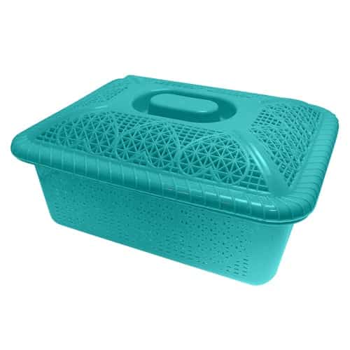 Plastic Storage Basket With The Lid Supersavings