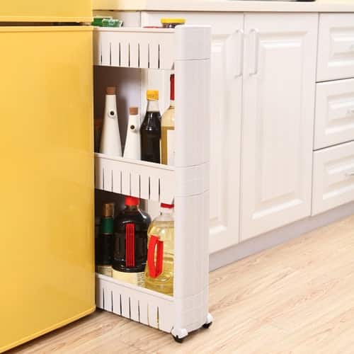 Portable 3 Tier Storage Shelf With Wheels - Supersavings