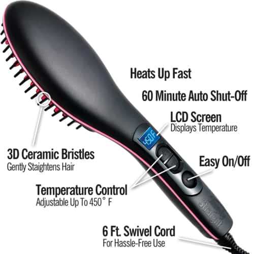Hair Straightener Brush - 02643 - Supersavings