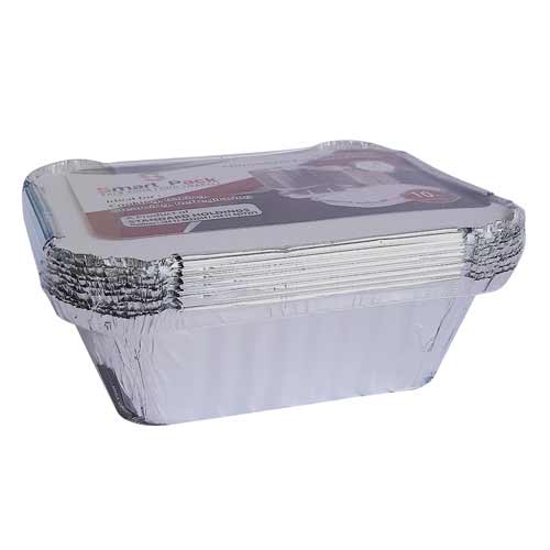 10pcs Aluminum Foil Food Containers With Lids