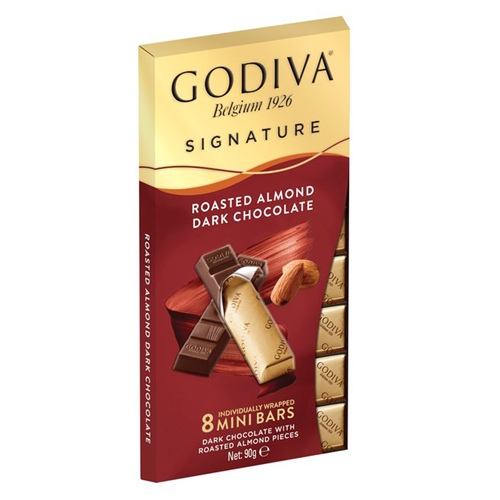 Godiva Signature Roasted Almond Dark Chocolate 90g - Supersavings