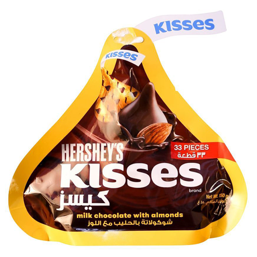 Hershey's Kisses Milk Chocolate With Almond 33pcs (150g) - Supersavings