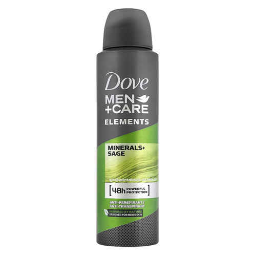 Dove Men+Care Elements Minerals+Sage Anti-Perspirant Body Spray 150ml ...