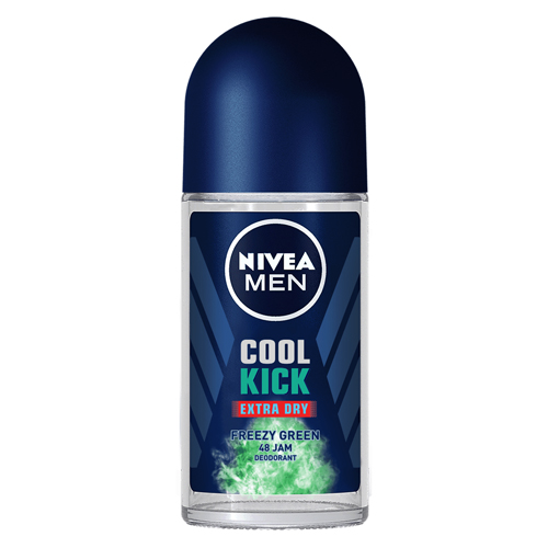 Nivea Men Cool Kick Extra Dry Freezy Green Deodorant 50ml - Supersavings