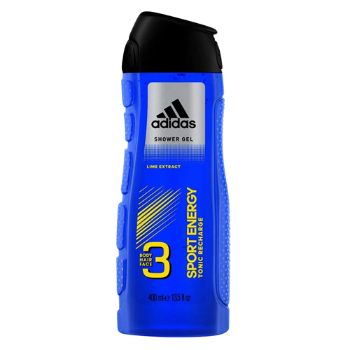 Men's Adidas 3-in-1 Sports Energy Shower Gel 400ml - Supersavings