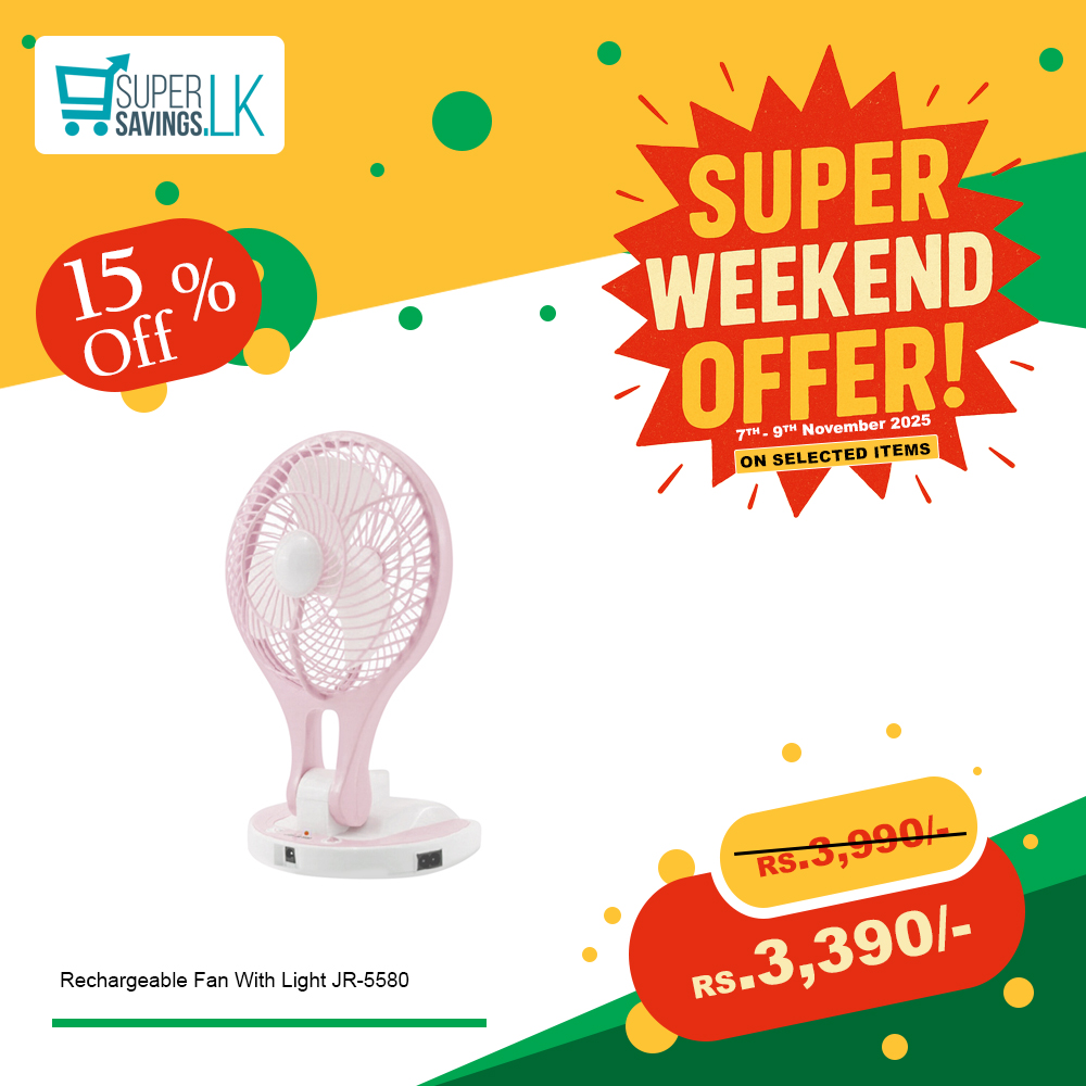 Rechargeable Fan With Light JR-5580